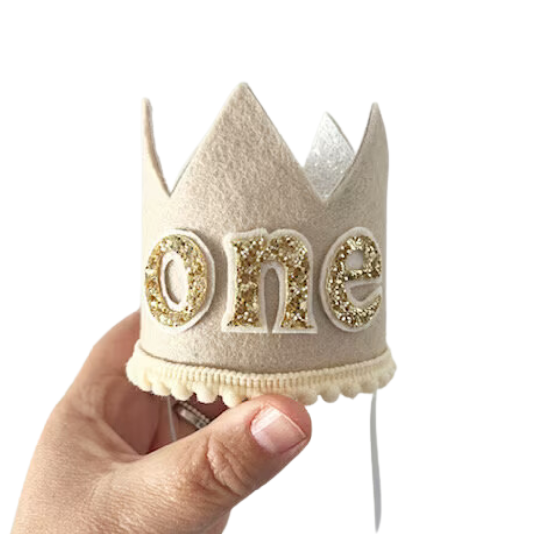 Beige & Gold | Party Crown